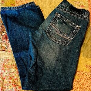 Wrangler Dark Blue Bootcut Jeans 31x34